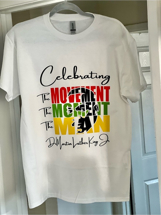 Gildan Other - Celebrating The Movement The Moment The Man MLK Jr. Graphic Tee - White